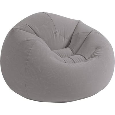 Intex Beanless Bag Deluxe | Opblaasbare Lounge Stoel | Zacht Geribbelde Flocked Toplaag
