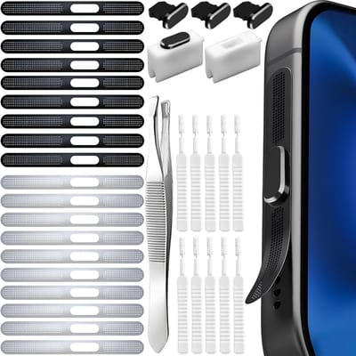 Allecto - Stofdichte Netsticker - Bescherm je Luidsprekers - 20 Stuks - Geschikt voor iPhone 14/13/12/11 - Ideaal voor Veiligheid - Voorkom Stof e