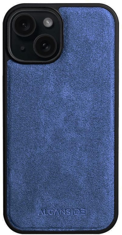 iPhone 15 Plus - Alcantara Back Cover - Ocean Blue