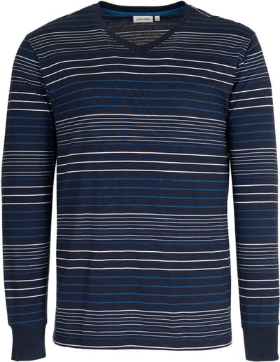 Pastunette - Pyjamashirt - Katoen - Blauw - Gestreept - Lange mouw - Maat XXL
