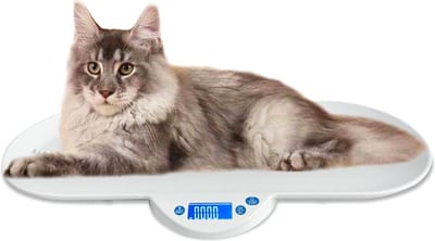Dierenweegschaal – Hondenweegschaal – Digitale Weegschaal Met Lengte van 60 cm – Babyweegschaal Met Capaciteit tot 28 kg – Personenweegschaal - Wit
