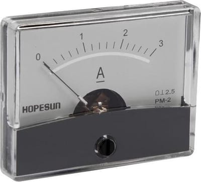 Analoge Paneelmeter Voor Dc Stroommetingen 3A Dc / 60 X 47Mm