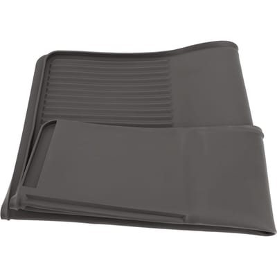 Siliconen Koffiemat met Opstaande Randen Anti-Slip Koffiebar Mat voor Aanrechtbladen Past Onder Koffiezetapparaat Afwas grijs