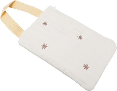 Doekjes Dispenser Tas - Wipes Houder - Babyverzorging Onderweg - Herbruikbaar Katoen - 25 x 18 cm - Konijn Sterren