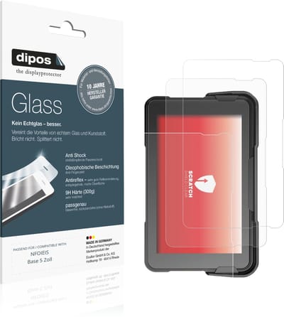 dipos – 2x Matte Pantserfolie geschikt voor NFOIEIS Base 5 Zoll | 9H Screenprotector