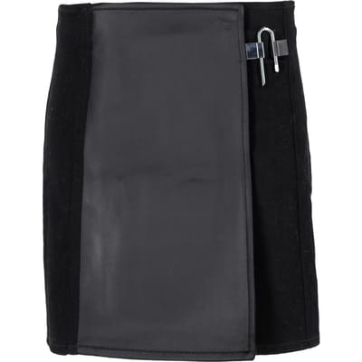 Givenchy minirok met panelen en hangslotdetails in zwart katoen