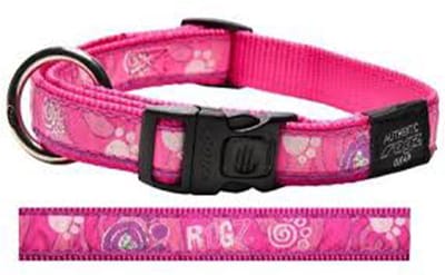 Rogz dog collar - hondenhalsband - XX Large - Pink paw - 60-80 cm breedte 4 cm - voor bulldog - St Bernard - Bouvier - ...