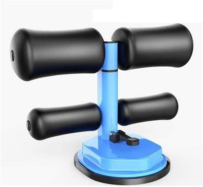 Sit Up Bar - Buikspier Trainer - Thuis Trainen - Verstelbare Hoogte - Compact Formaat - Blauw