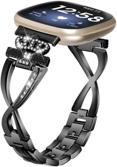 EYUSALL Metalen Armband voor Fitbit Versa 3 - Stijlvol Horlogebandje met Luxe Uitstraling