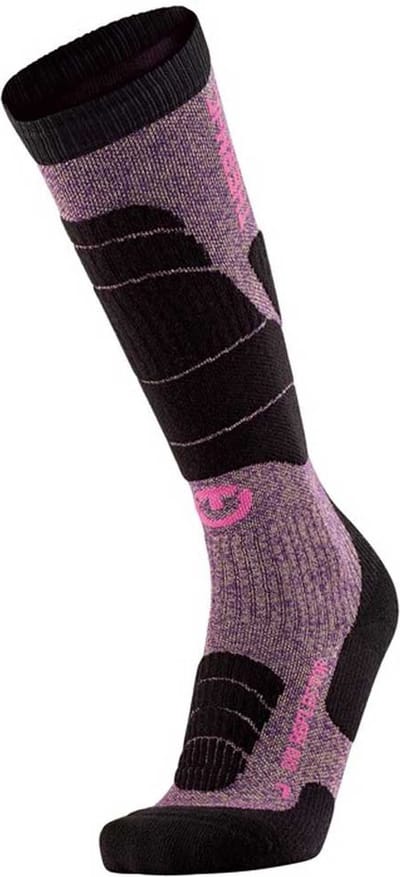 Therm-ic Ski Merino Reflective Sokken Zwart,Roze EU 35-36 Vrouw