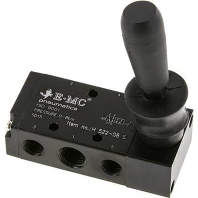 5/2 G1/4'' (G1/8'') Handbediende Hefboom Ventiel 0-8bar/0-112psi E.MC