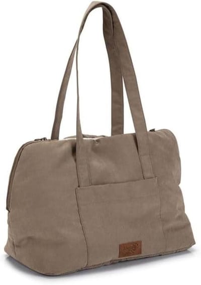 Reistas Hond - Draagtas - Vervoer Dier - Dubbele Banden - 40 x 20 x 28 cm - Beige