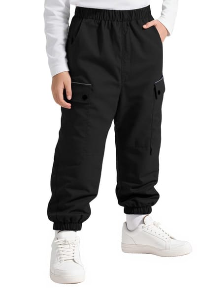 Dailygoods - Cargobroek Jongens Meisjes Waterdichte Winddichte Joggingbroek Ademend Mesh Voering Trekkingbroek met Elastische Tailleband en Zakken Sportbroek voor Kinderen 7-14 Jaar