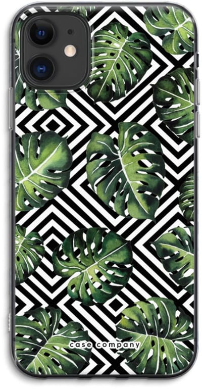 Case Company® - Hoesje geschikt voor iPhone 11 hoesje - Geometrische jungle - Soft Cover Telefoonhoesje - Bescherming aan alle Kanten en Schermrand