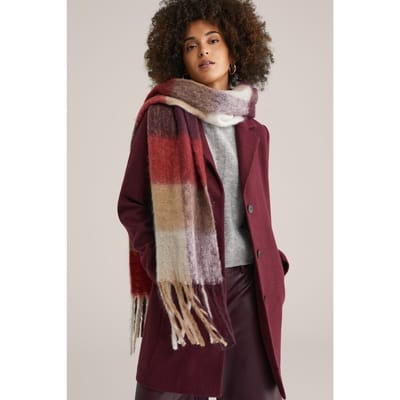 WE Fashion Coat Burgundy Red Taglia: 34 | Cappotti monopetto Outlet | Donna | Marrone