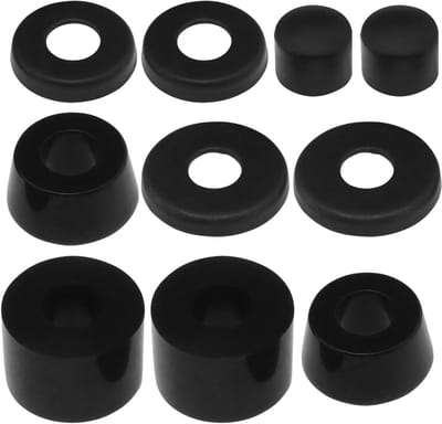 Skateboard Bussen Set - Truck Onderdelen - Skateboard Reparatie - Hoge Elasticiteit PU - 10 Stuks - Zwart
