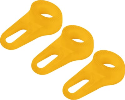 Deltafix Block it Deurwig - 3x - geel - TPE kunststof - 12 x 3,8 cm - deurstopper