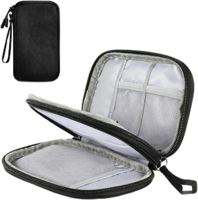 Draagbare Organizer voor Oplaadkabels en Elektronica - Dubbel Laags, Ideaal voor Reizen en Kabelopslag, Geschikt voor USB en Powerbanks