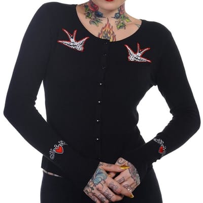 Banned - Hybrid Cardigan - Zwaluw - M - Zwart