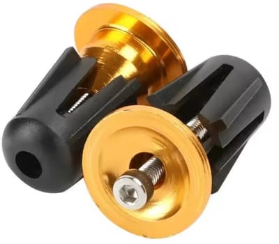 2 Stuks - Goudkleurige Aluminium Stuurdoppen - End Caps Racefiets & MTB - Voor stuur Ø20mm / Ø22mm- Sturen - Fiets - Einddoppen - Fietsstuur
