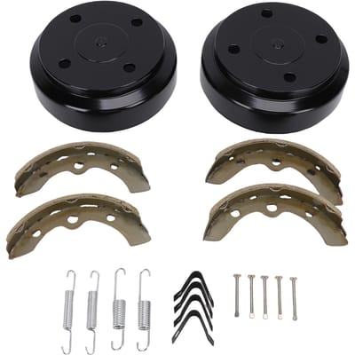 Kit de tambours de frein avec mâchoires et ressorts pour chariot de golf 101791101 Effet de freinage sensible Remplacement pour Club Car DS 1995 black