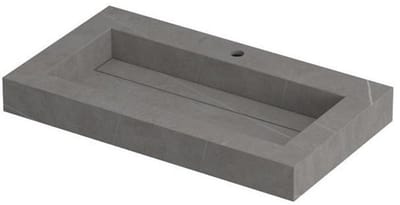 Ink Pitch meubelwastafel 80x45cm keramische slab - 1 kraangat - Armani grey