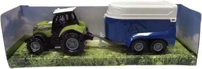 VROOM Farm Truck Tractor met Paardenaanhanger 23 cm traktor met licht en geluid