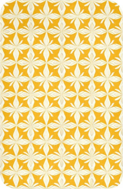 WC mat 40x60 cm - Antislip - Patroon - Retro - Geel - Toiletmat - Vloermat - Douchemat - Toilet tapijt - Toiletmatten