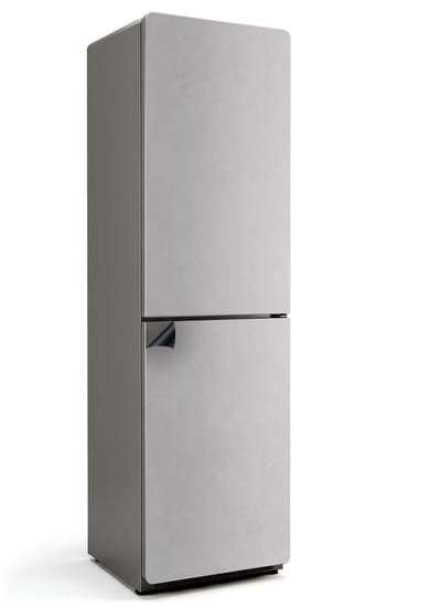 Wallfluent Magnetische Koelkastmat - Grijs Koelkast Magneet Sticker - 60 cm x 205 cm - Grijs Magnetische Koelkastmat - Koelkast Cover Magneet - Magneet Poster Voor Koelkast - Stijlvolle Koelkastfolie
