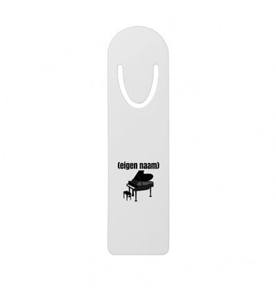 Hacebo® - piano met eigen naam metalen boekenlegger - Piano - muziek liefhebbers - iemand die houdt van piano spelen - verjaardag - cadeau - kado Bladwijzer boekenleggers - 12.7 cm x 3.2cm