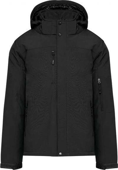Kariban Gewatteerde softshell herenparka met capuchon K650 - Black - L
