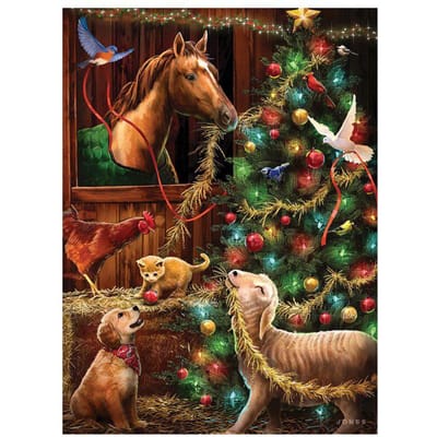 Diamant borduurwerk kerstboom herten 5d Diy Diamond schilderij kruissteek 20X30CM black
