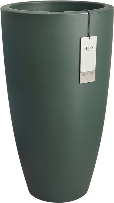 Elho June Round High 40 - UV-bestendig en Kleurvaste Bloempot - Binnen & Buiten - Ø 39.0 x H 70.1 cm - Smaragdgroen