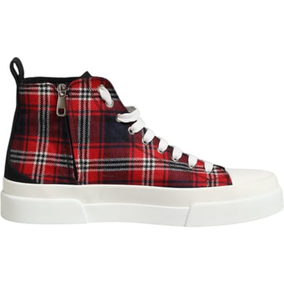 Dolce & Gabbana Multikleur Katoenen Hoge Sneakers voor Mannen