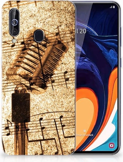 TPU Hoesje voor Samsung Galaxy A60 Siliconen Hoesje met foto Bladmuziek