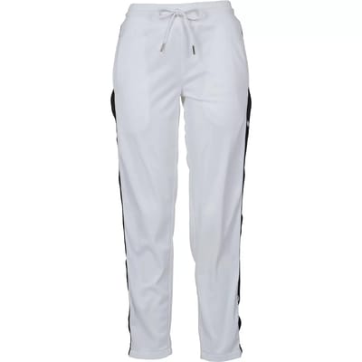 Urban Classics - Button Up Track Dames joggingbroek - XS - Wit/Zwart