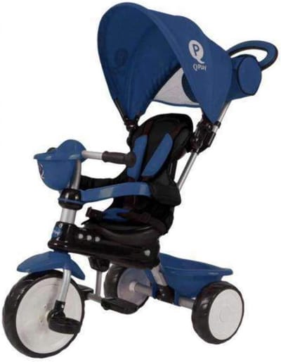 Driewieler Comfort - Kinderfiets - Buiten spelen - 4 in 1 functie - 62 x 28 x 38 cm - Donkerblauw