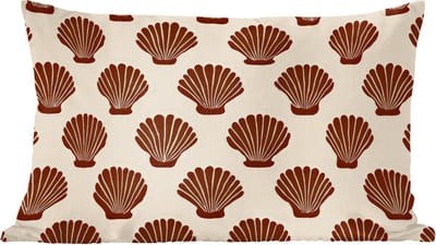 Sierkussens - Kussentjes Woonkamer - 60x40 cm - Schelpen - Bruin - Patroon