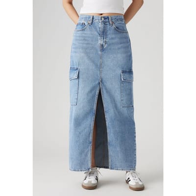 Levi's Ankle Column Cargo Skirt Maximize The Mo Maat: W24 | Spijkerrokken Outlet | Dames | Blauw