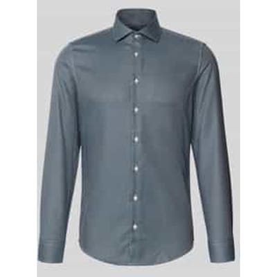 Slim fit zakelijk overhemd met kentkraag