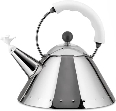 Waterkoker met Fluit - Theepot Kook - Water Koken - Vlamfluit - 2 Liter - Wit