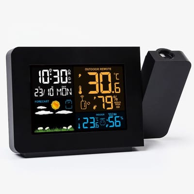 Digitale Wekker - Weerstation Klok - Thuis Gebruik - Met Externe Sensor - 16.8 x 3.8 x 10 cm