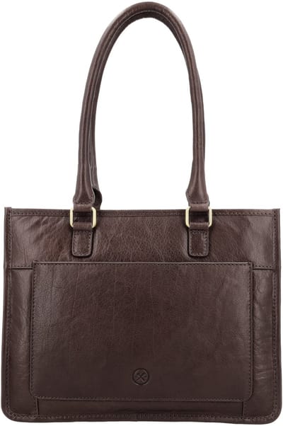 Hide & Stitches Jura Schoudertas - Shopper - Leer - Dames - Crossbody - Leren Dames Tas - Donkerbruin