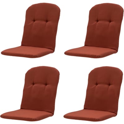 Madison - Kuipstoelkussen Hoge Rug Panama terra - Ca. 96x45 cm - Set van 4