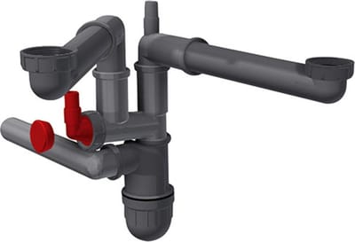 Afvalbak Systeem - Afvalscheiding - Keuken Organisatie - Telescopisch Verstelbaar - 50 x 20 x 10 cm - Grijs