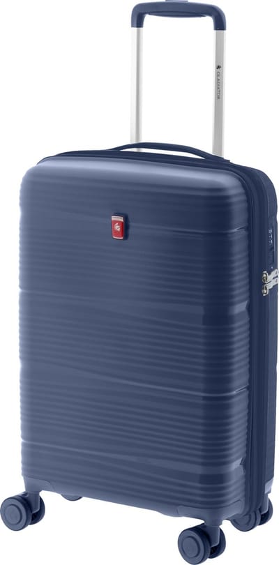 Gladiator Bionic Handbagage Koffer - 55x35x20/26 cm - 36/46 liter - Expandable - TSA slot - Blauw