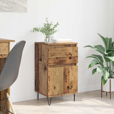 vidaXL - Dressoir - Oud - hout - 35 - x - 40 - x - 70 - cm - Bewerkt - hout