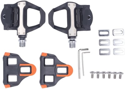 Dailygoods- Klikpedalen Aërodynamisch ontwerp - Fietspedalen - Shimano SPD-systeem - Lichtgewicht - Nylon/molybdeenstalen as - Inclusief schoenplaatjes en accessoires