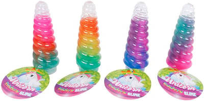 Pocket Money Unicorn Rainbow Slime Horn - assorted