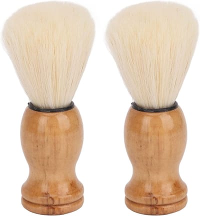 Professionele Mini Scheerkwast voor Mannen met Houten Handvat - Ideaal voor Baardverzorging en Reizen, Compact en Duurzaam